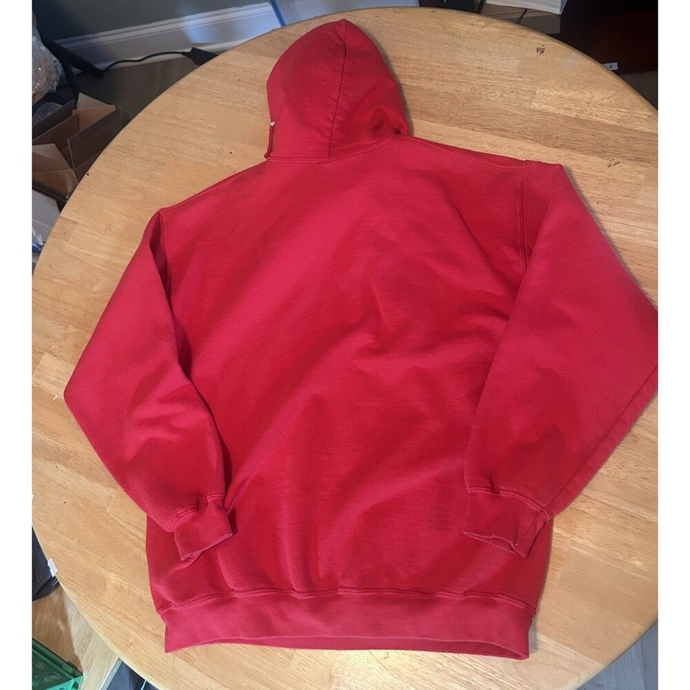 UGA Bulldogs Football Red Hoodie Womens LRG Gildan Heavy Blend Pullover Georgia - Picture 13 of 13